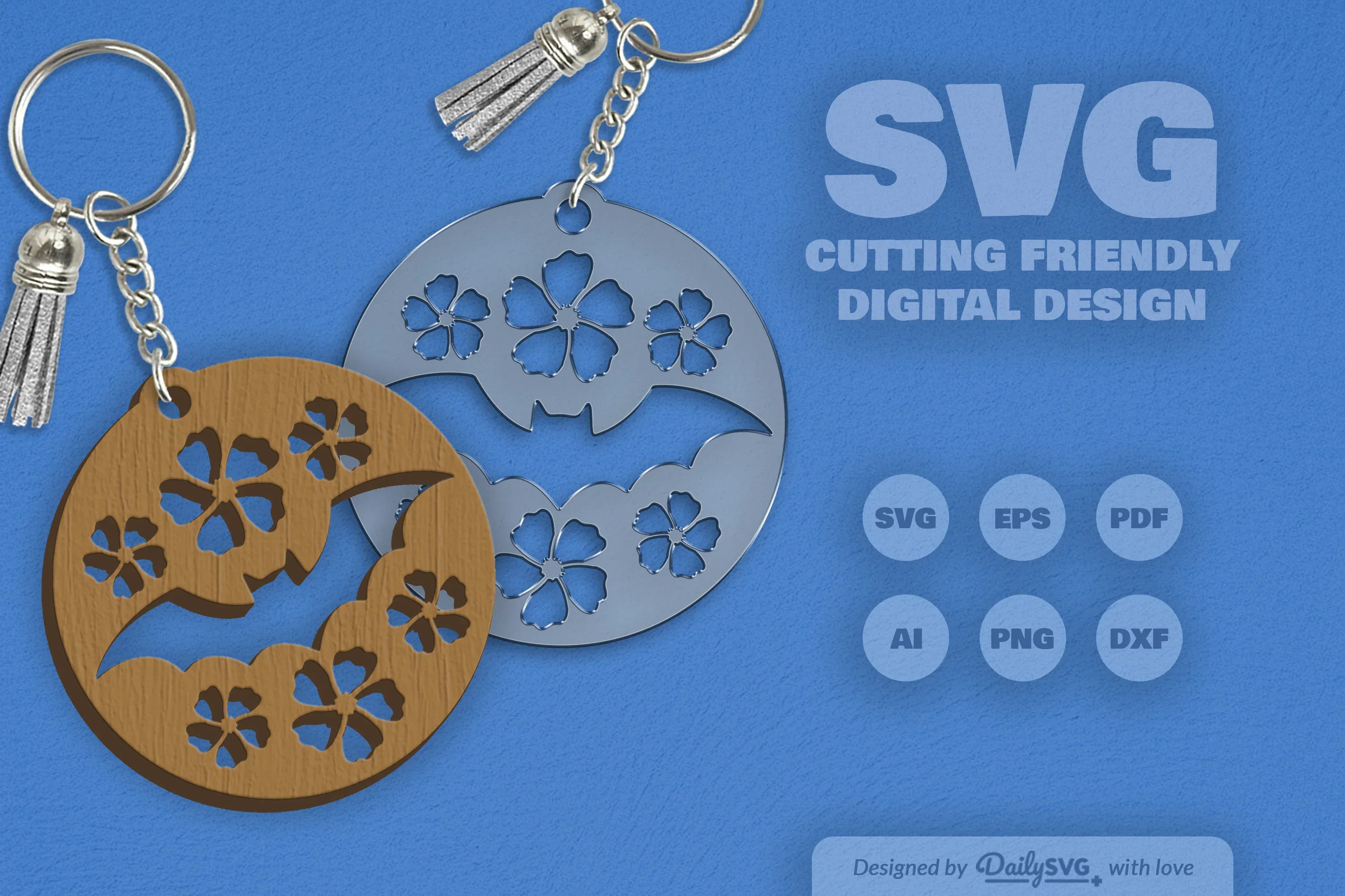 Floral Bats Halloween Clipart SVG Bundle - Image 10