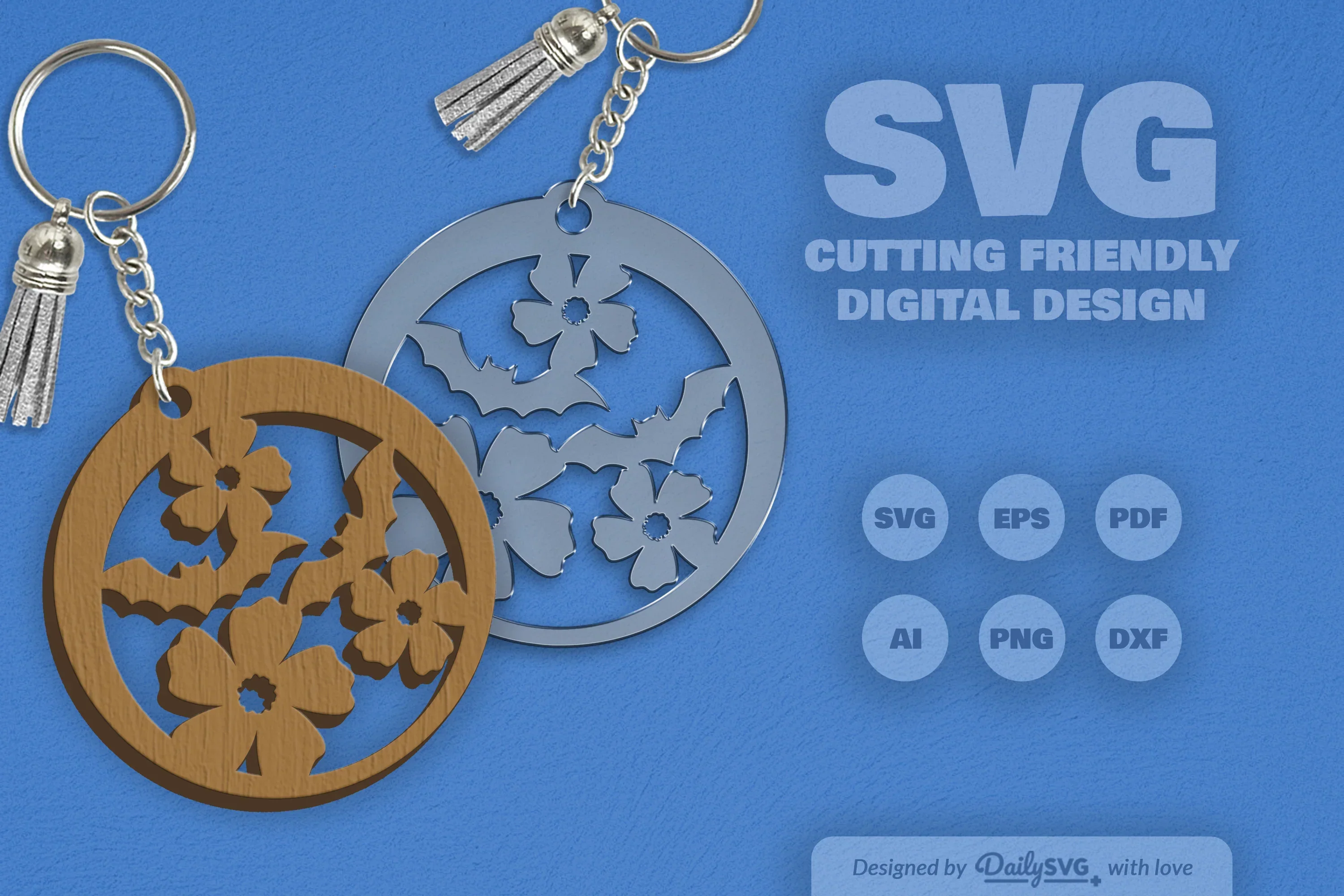 Floral Bats Halloween SVG Bundle - Image 2