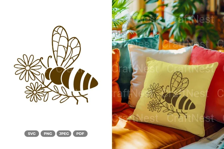 Floral Bee Spring SVG Bundle