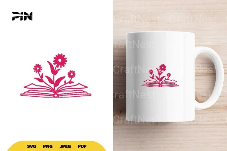 Floral Book SVG Bundle