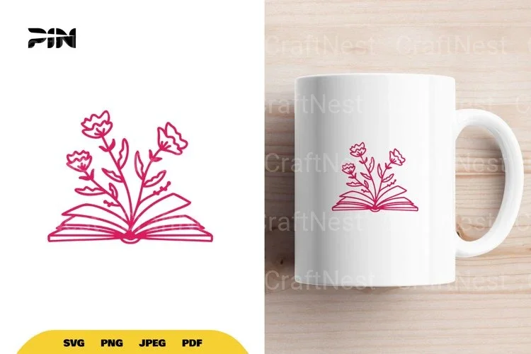 Floral Book SVG Bundle