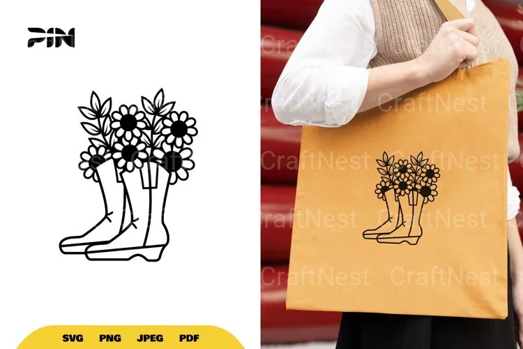 Floral Boot Cut SVG Bundle