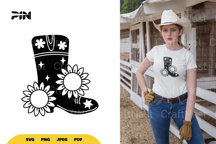 Floral Boots SVG Bundle