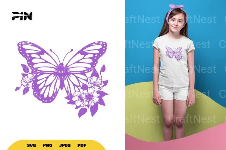 Floral Butterfly SVG Bundle