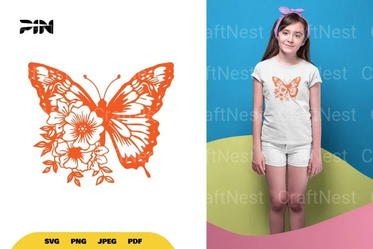 Floral Butterfly SVG Bundle