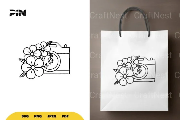 Floral Camera SVG Bundle