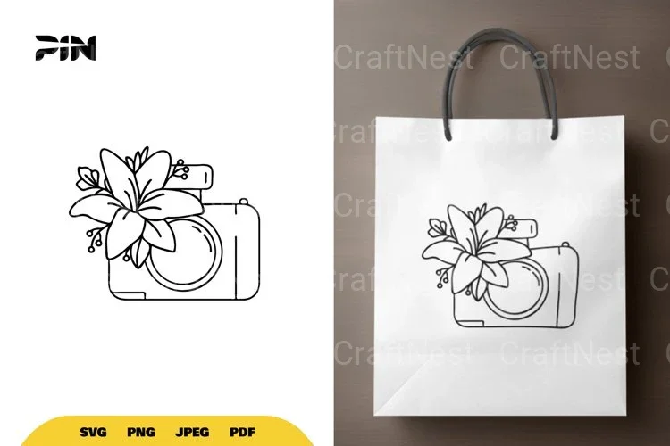 Floral Camera SVG Bundle
