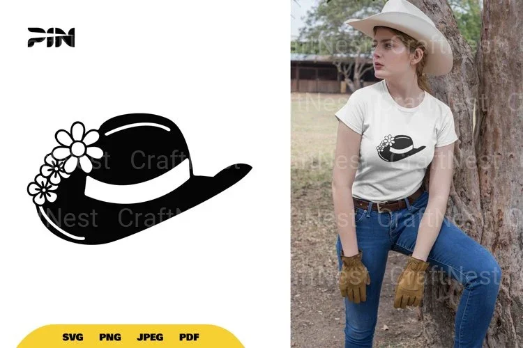 Floral Cowboy Hat SVG Bundle