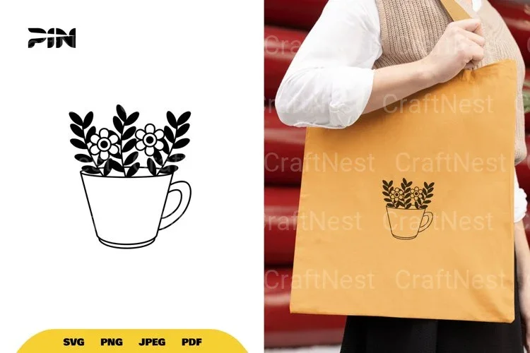 Floral Cup SVG Bundle