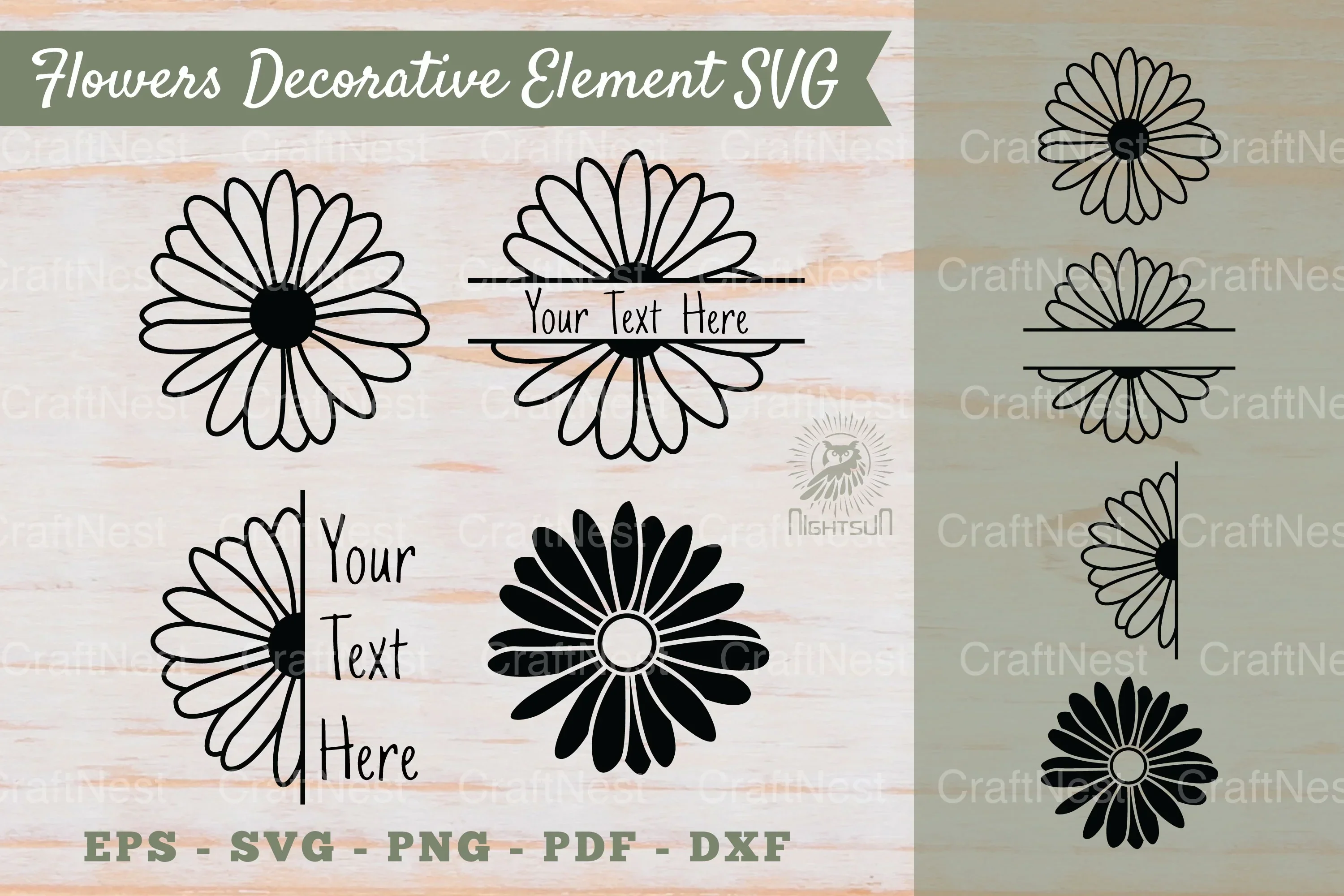 Floral Decorative Elements & Borders Clipart Bundle