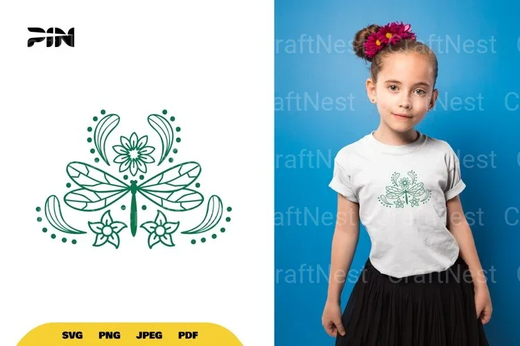 Floral Dragonfly SVG Bundle