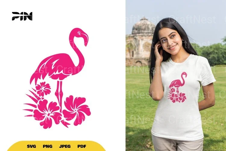Floral Flamingo SVG Bundle