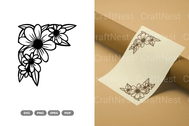Floral Frame Cut SVG Bundle
