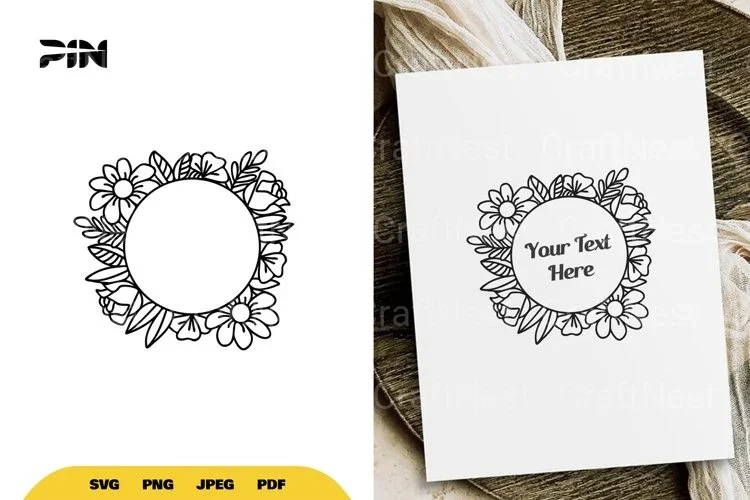 Floral Frame SVG Bundle