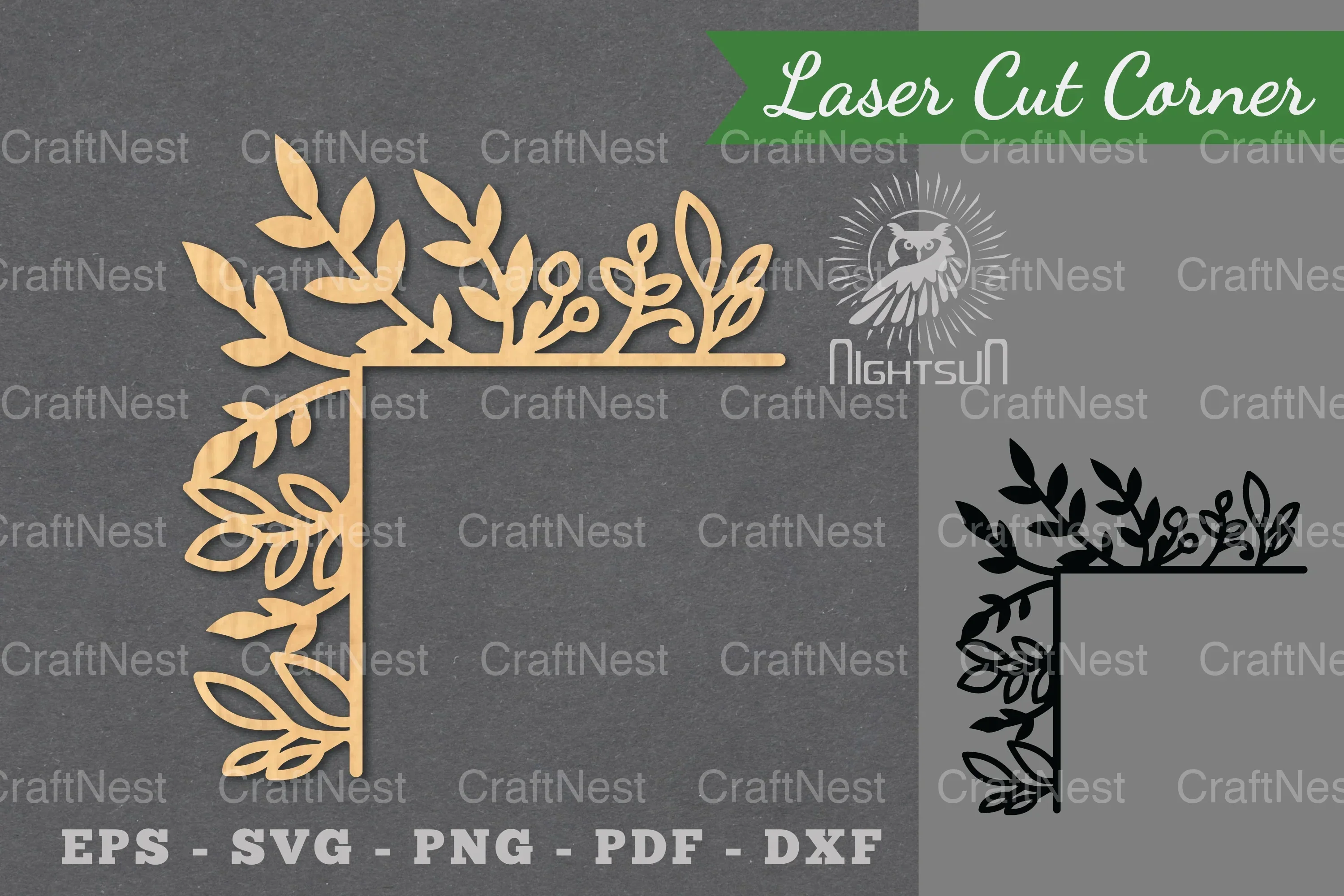 Floral Laser Cut Corner Clipart Bundle