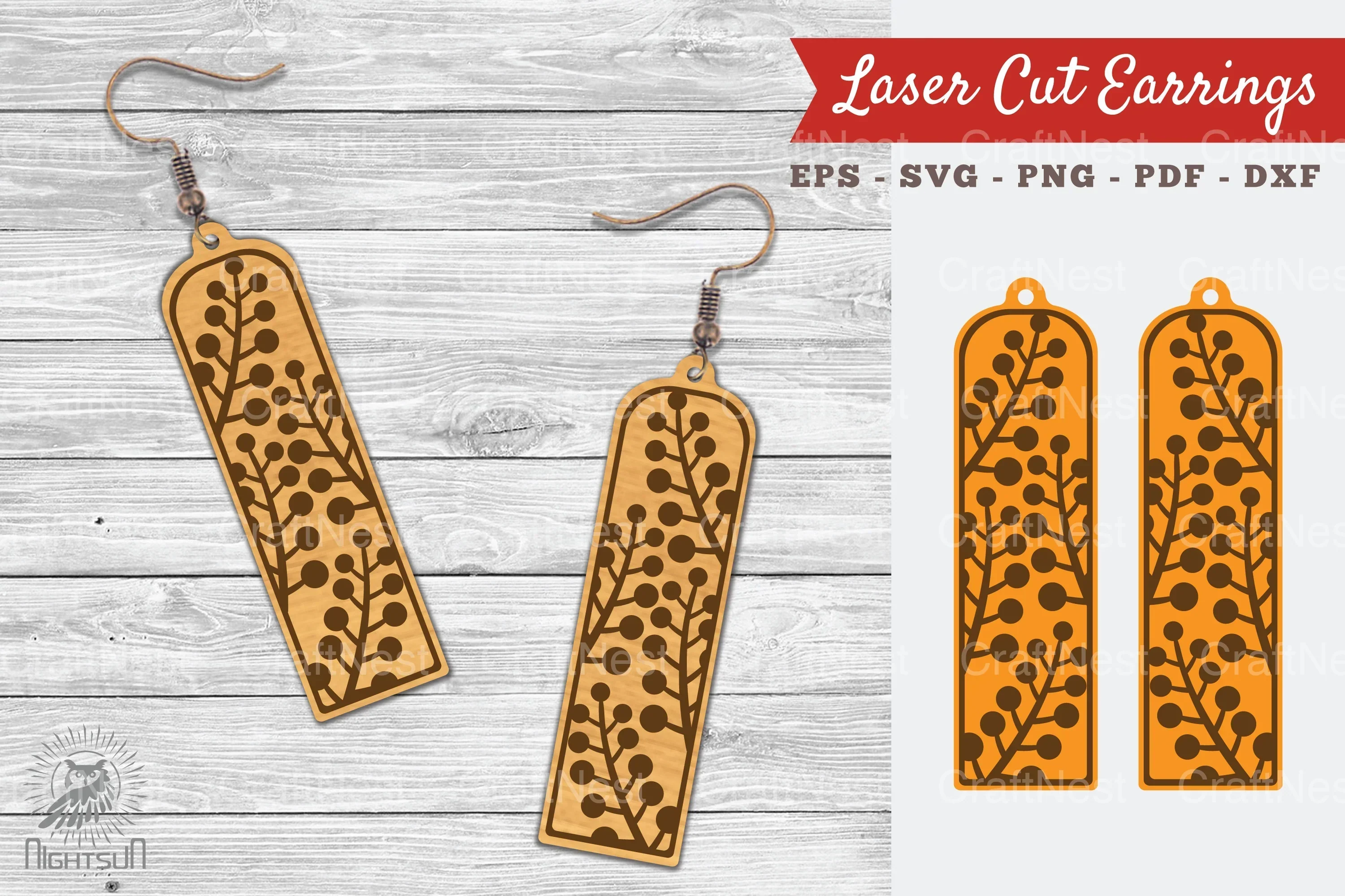 Floral Laser Cut Earrings SVG Bundle