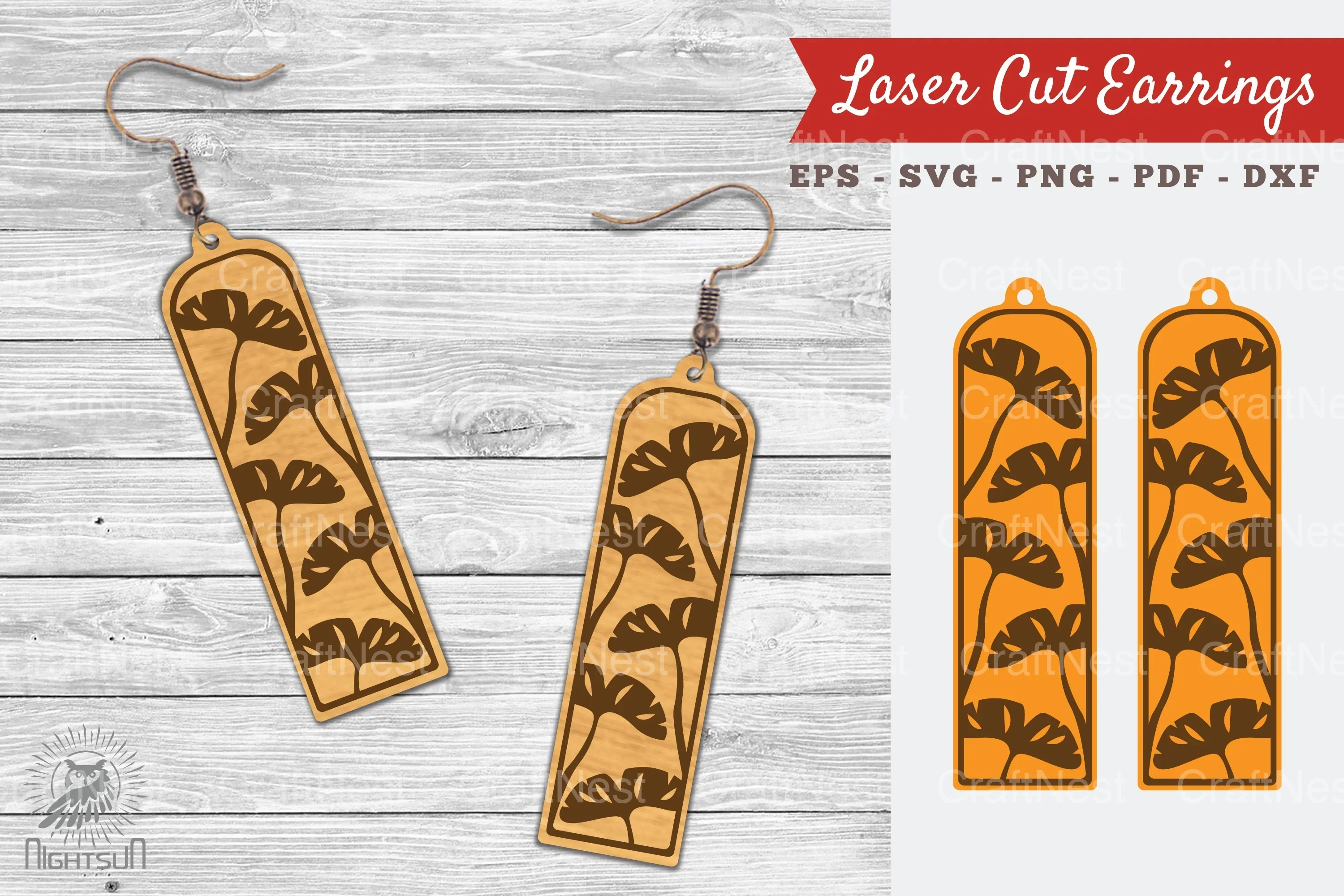 Floral Laser Cut Earrings SVG Bundle