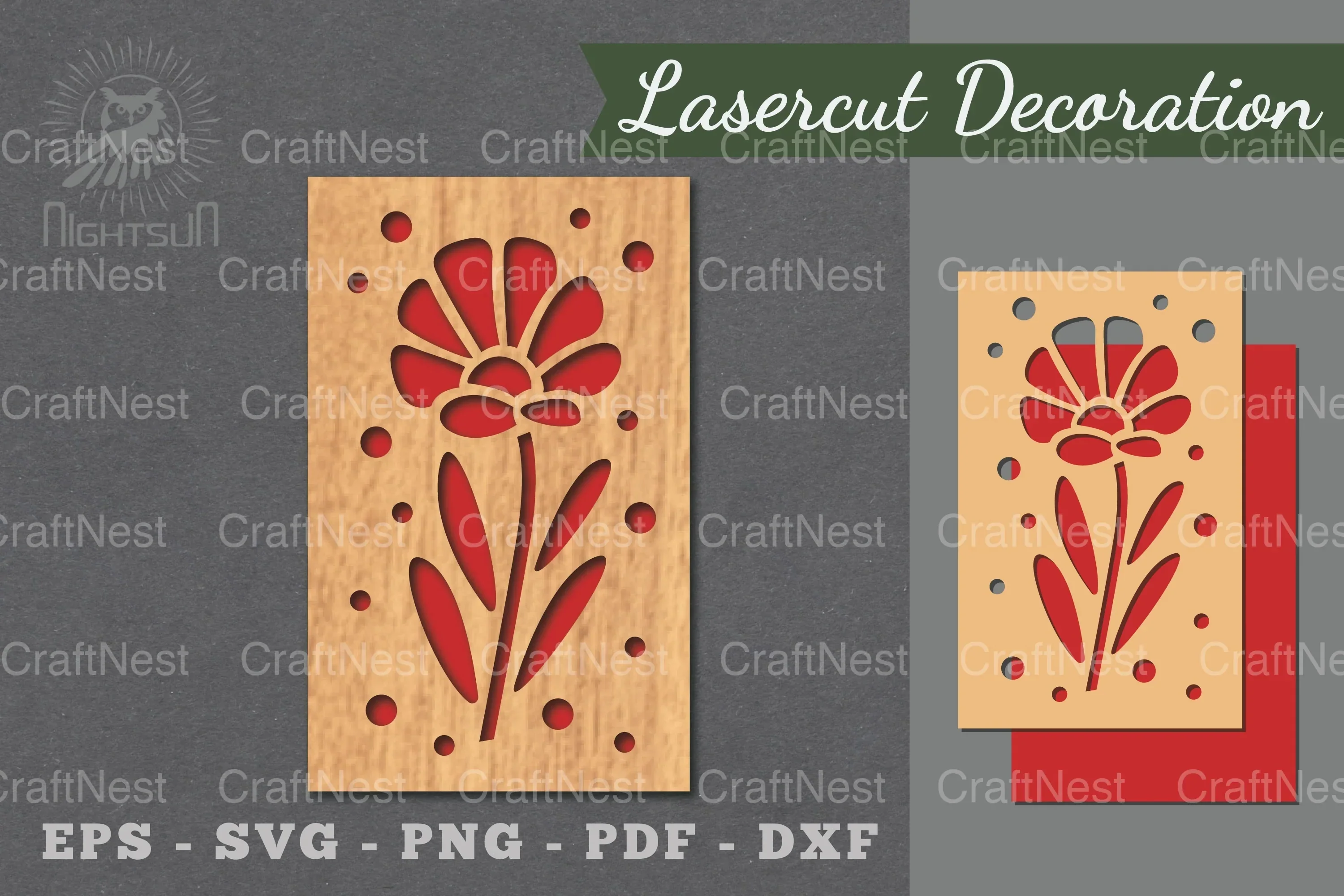 Floral Laser Cut Wall Decor Clipart Bundle