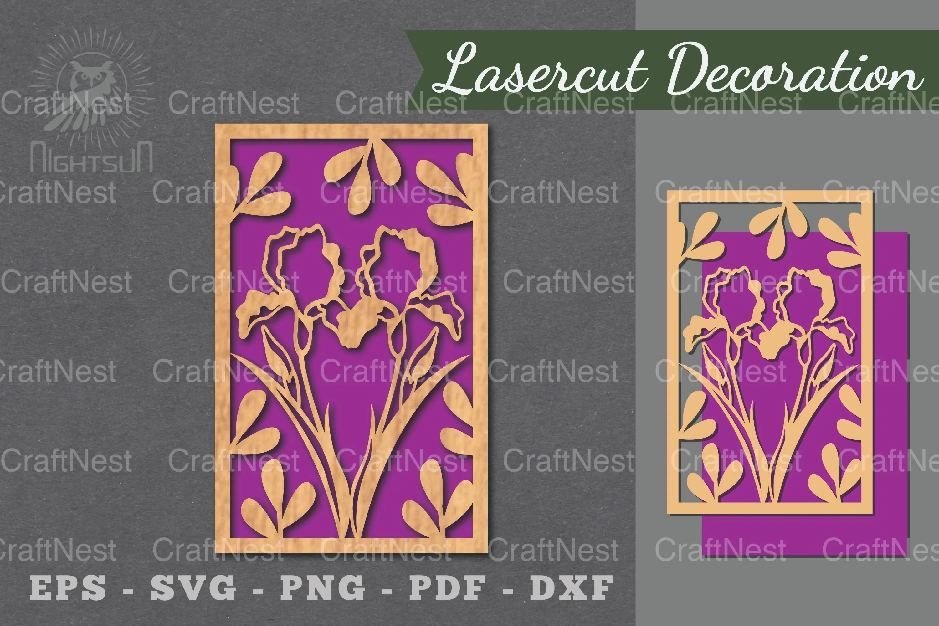 Floral Laser Cut Wall Decor Clipart Bundle