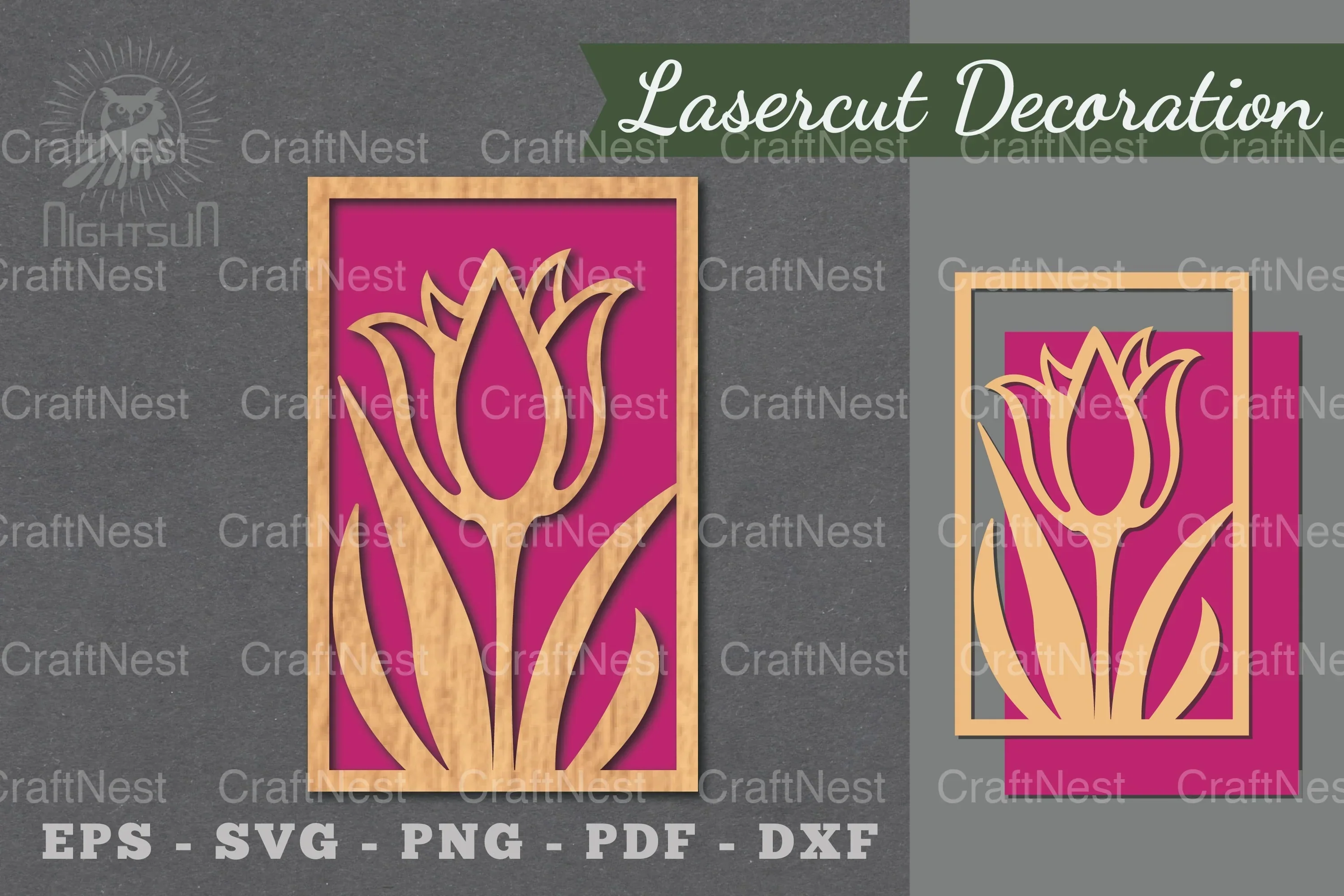 Floral Laser Cut Wall Decor Clipart Bundle