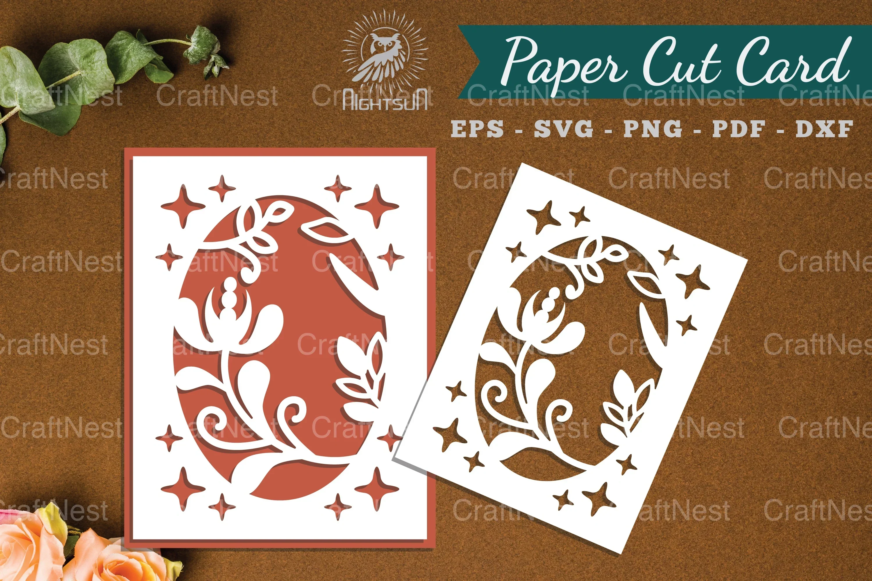 Floral Paper Cut Card SVG Bundle
