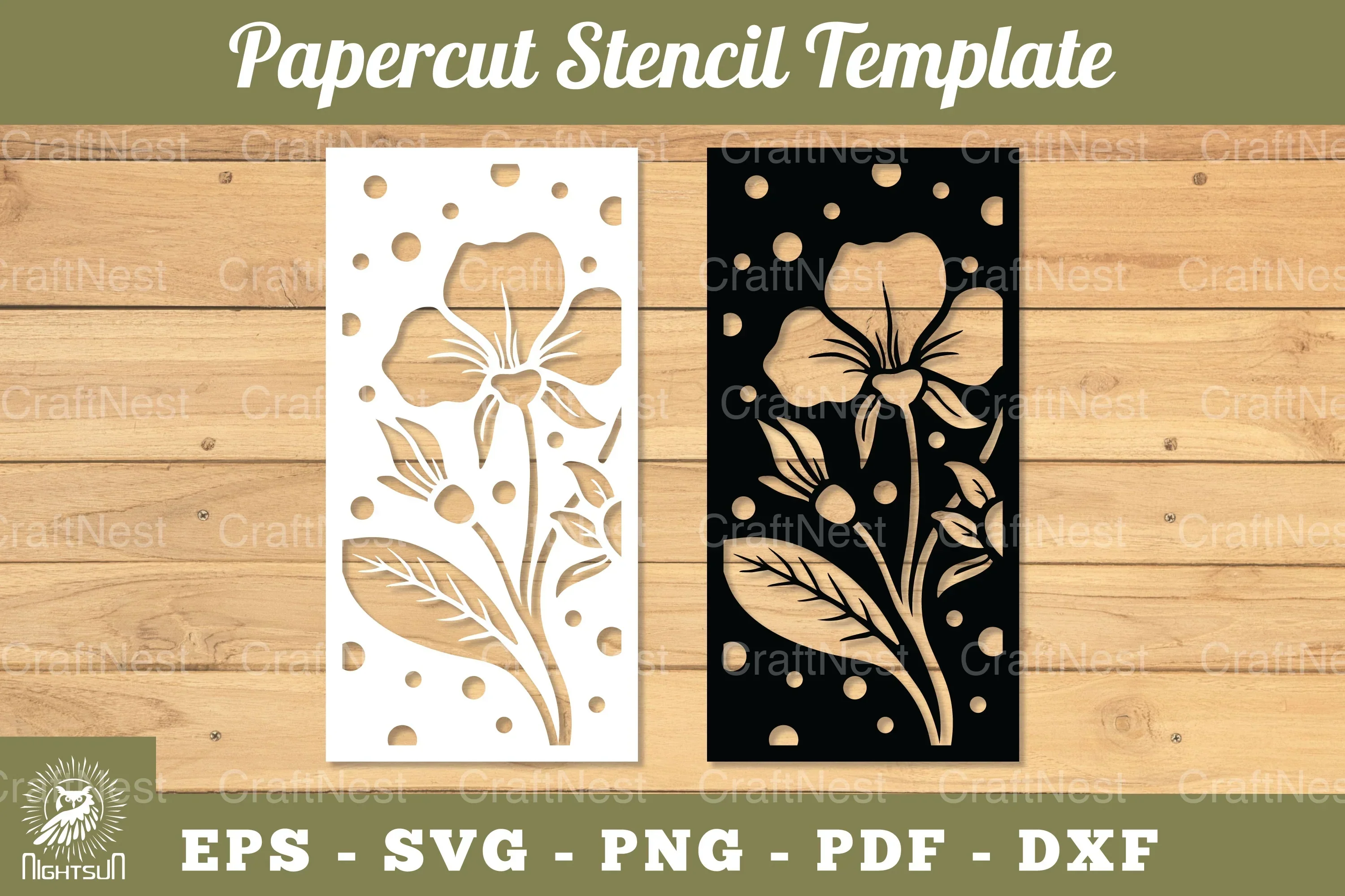 Floral Papercut Stencil SVG Bundle
