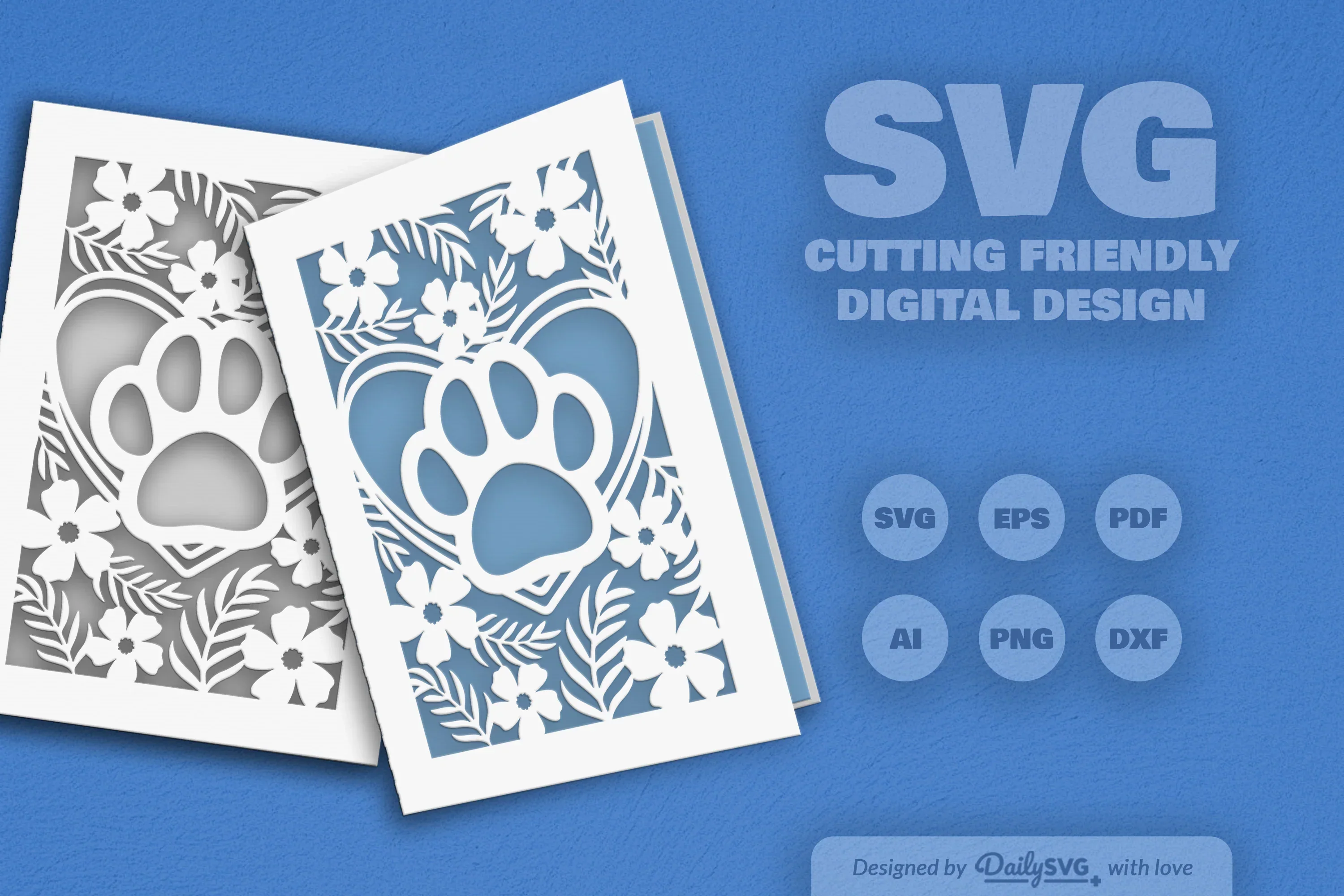 Floral Paw SVG Bundle for Pet Lovers - Image 2