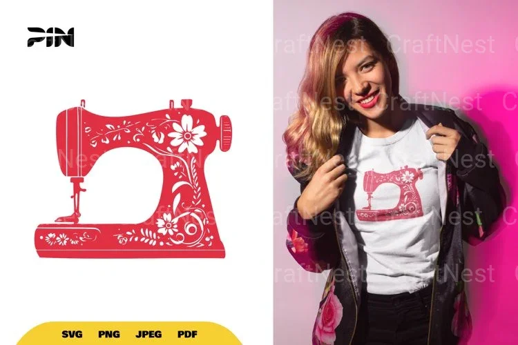 Floral Sewing Machine SVG Bundle