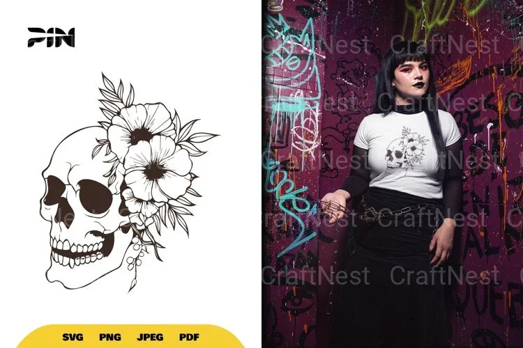 Floral Skull SVG Bundle