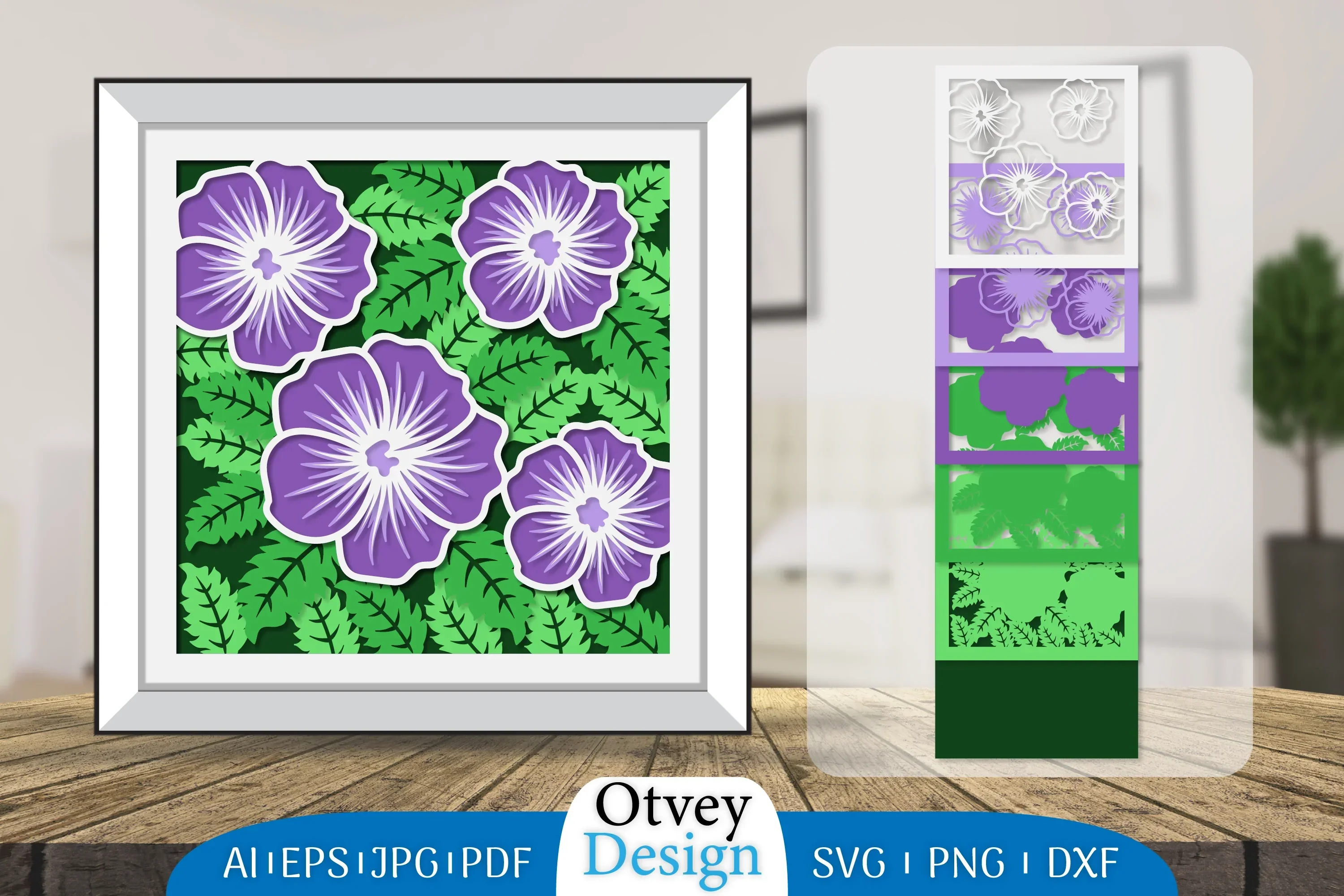 Flower 3D Layered Papercut SVG Bundle