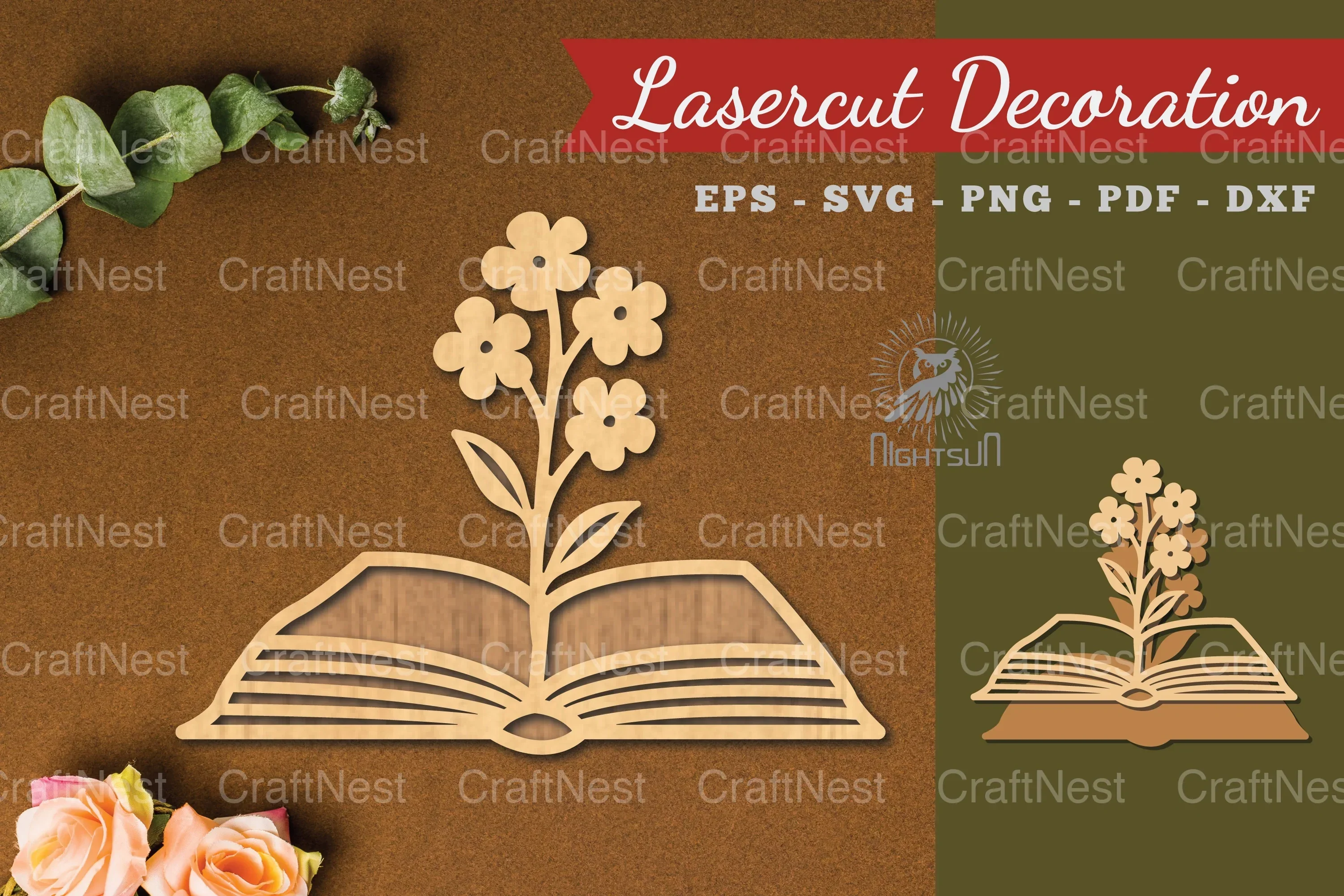 Flower Book Laser Cut Decoration Bundle