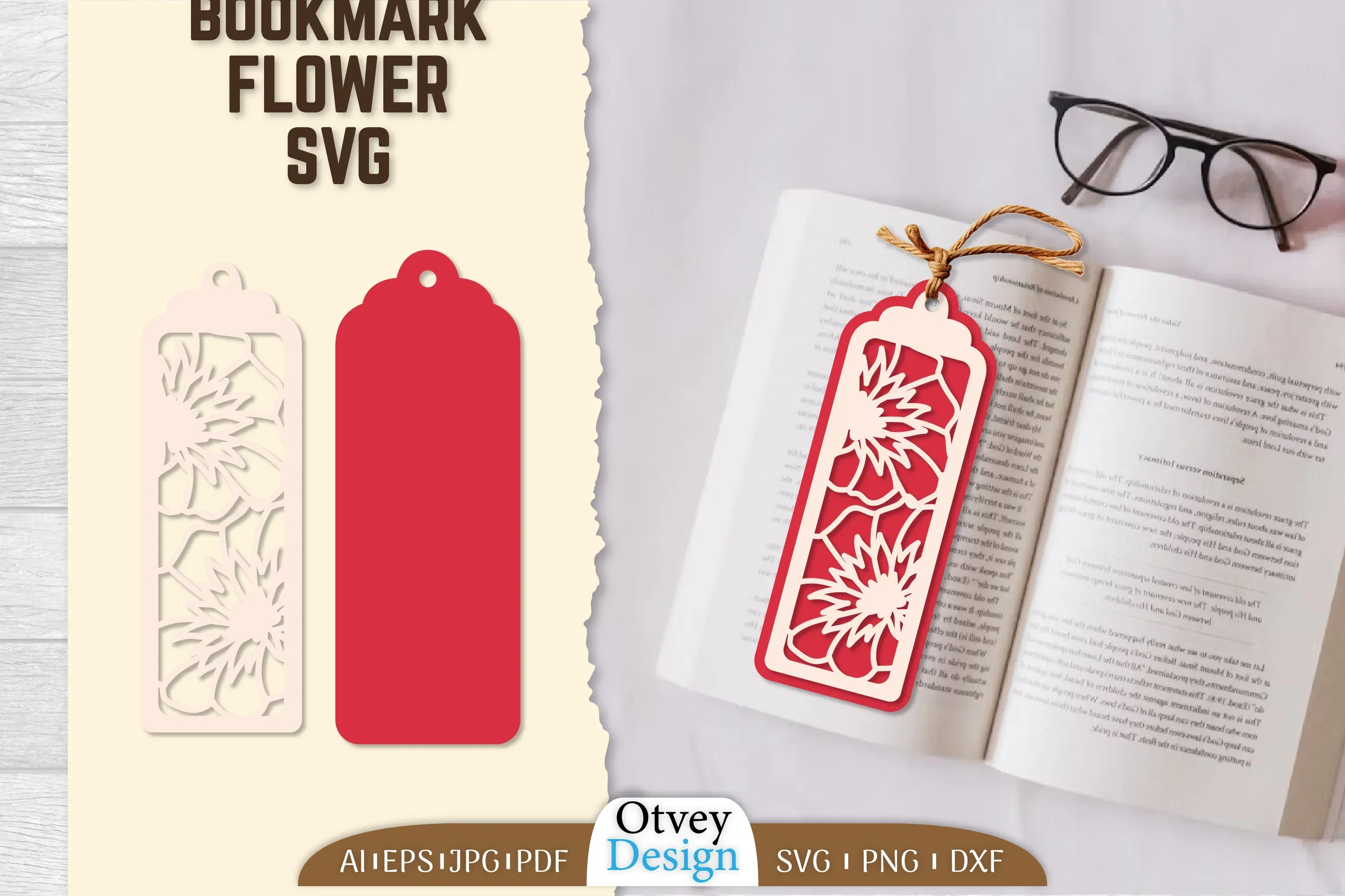 Flower Bookmark SVG Bundle