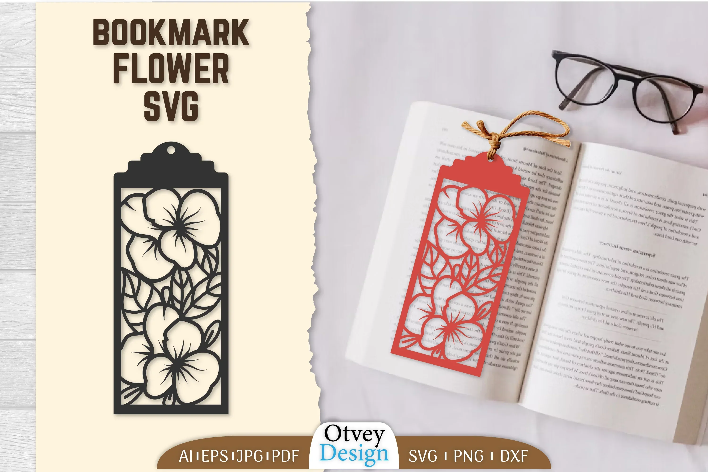 Flower Bookmark SVG Bundle