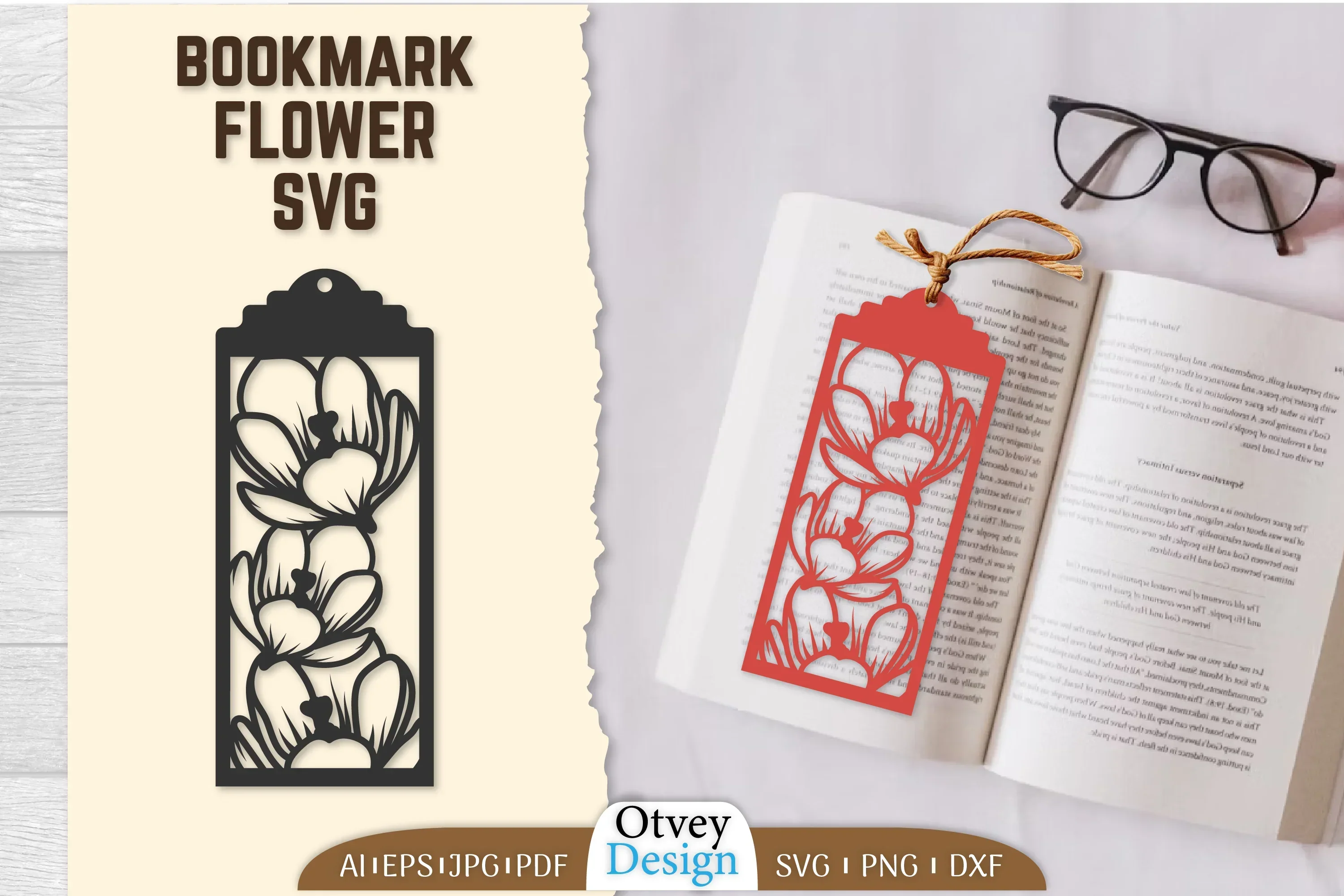 Flower Bookmark SVG Bundle