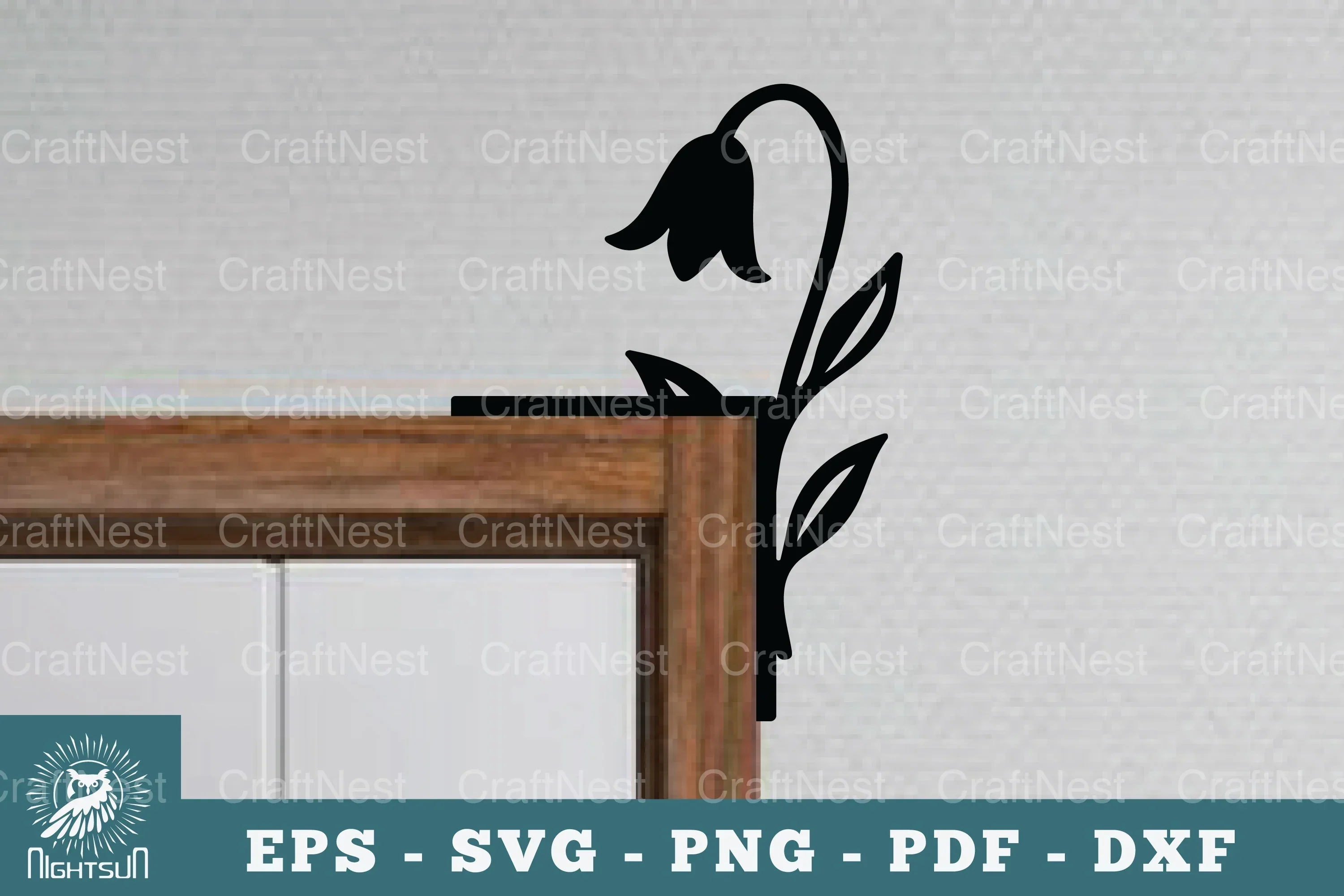 Flower Door Corner Lasercut SVG Bundle