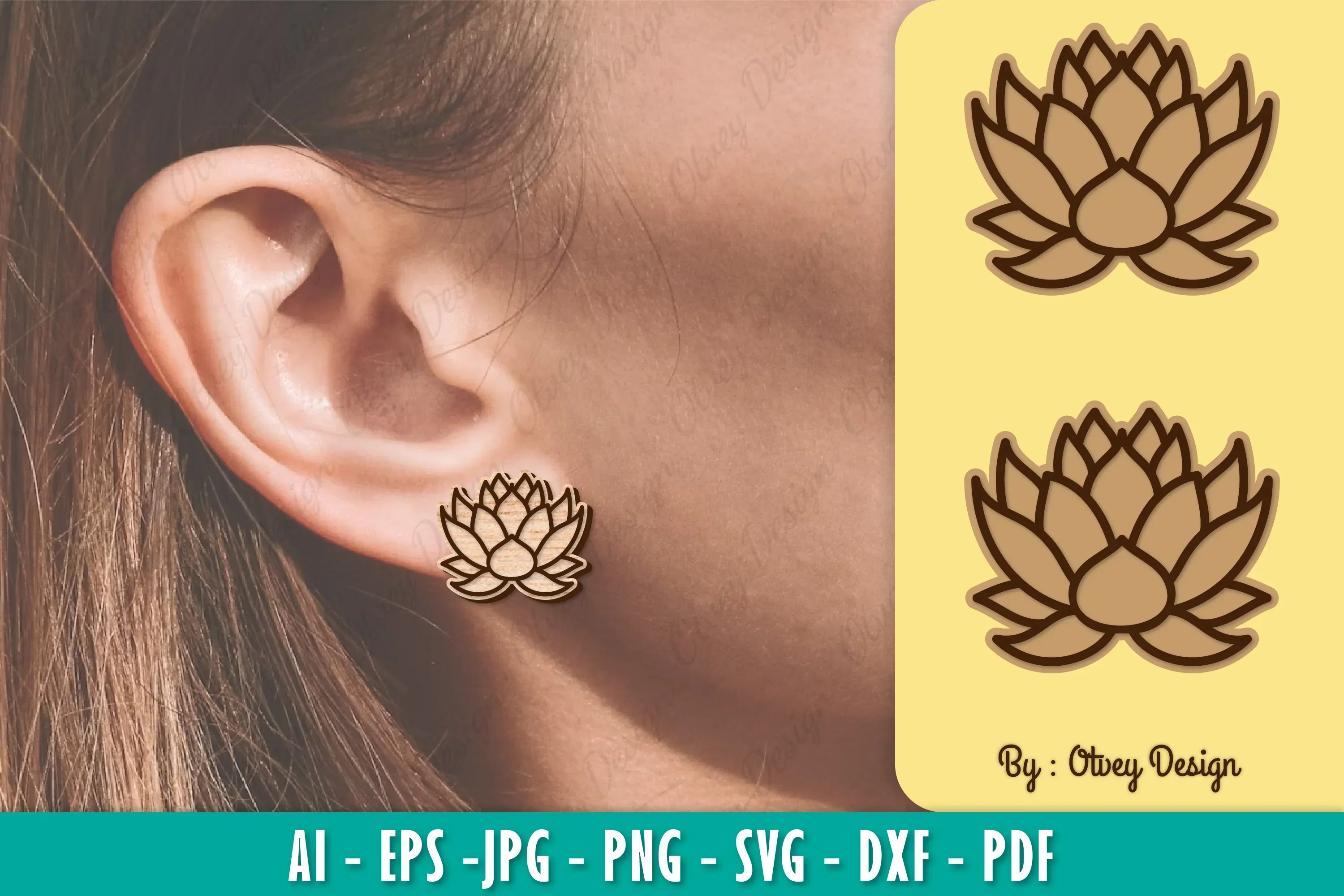 Flower Earring Laser Cut SVG Bundle