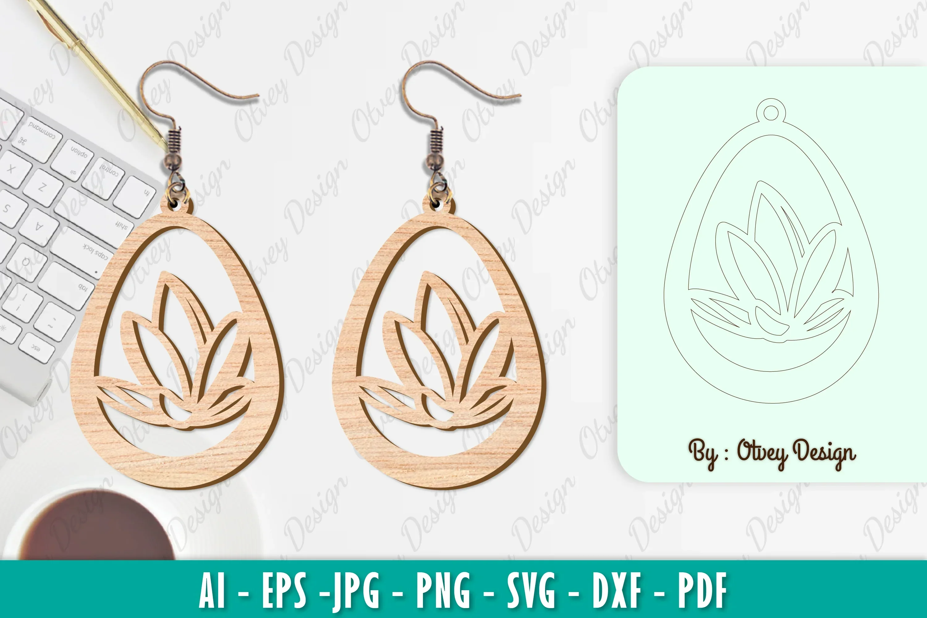 Flower Earring SVG Bundle