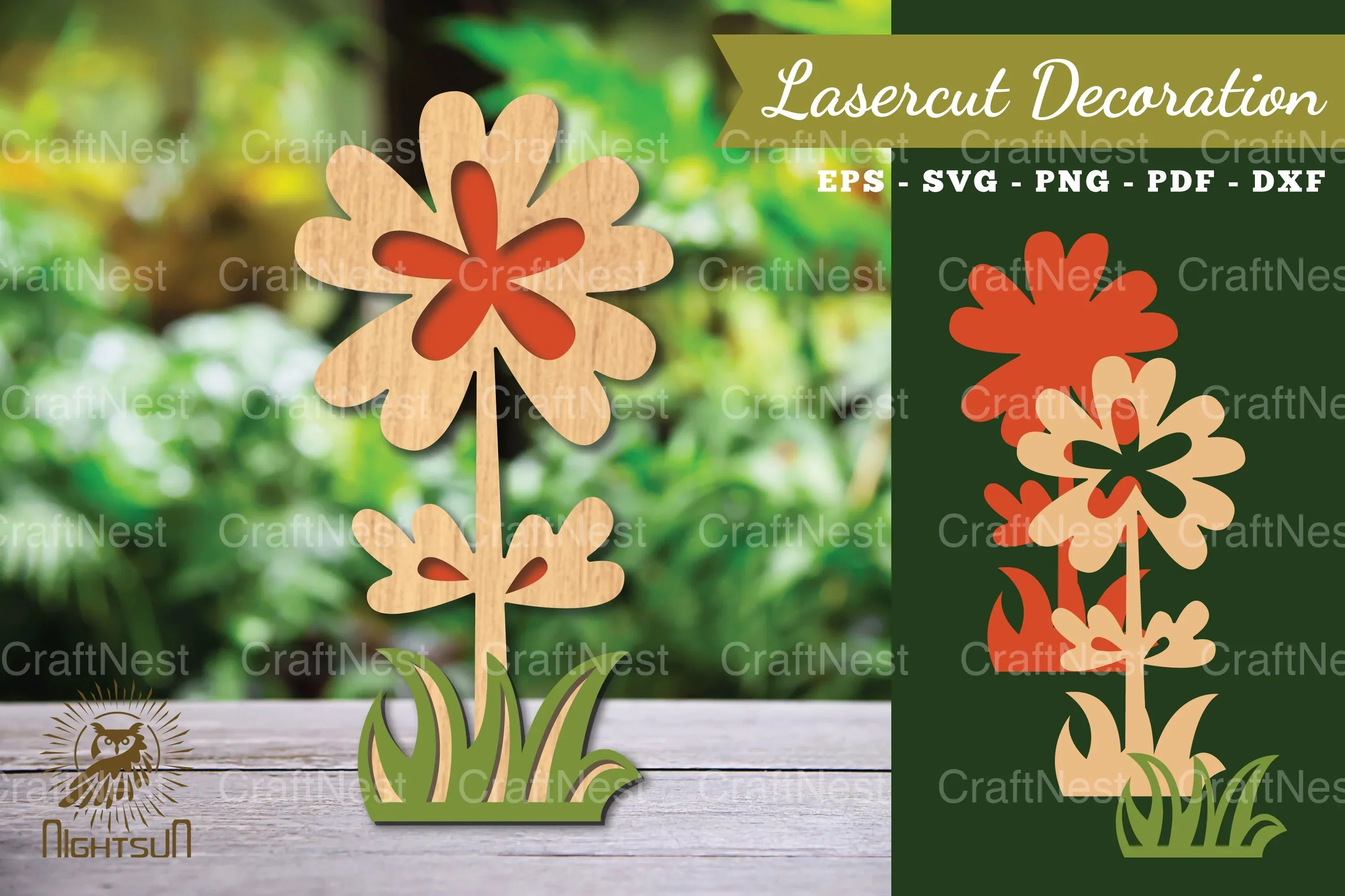 Flower Laser Cut Decoration Clipart Bundle