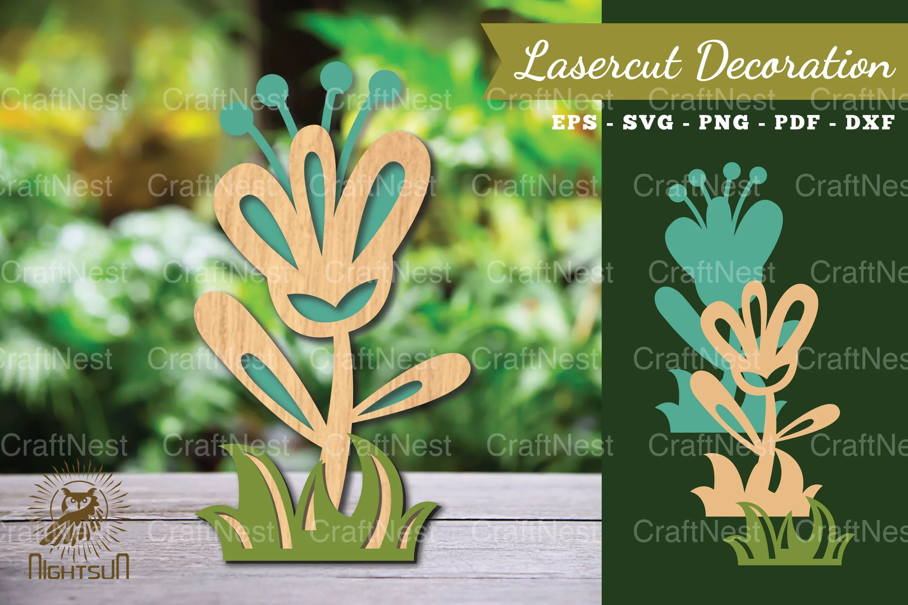 Flower Laser Cut Decoration Clipart Bundle
