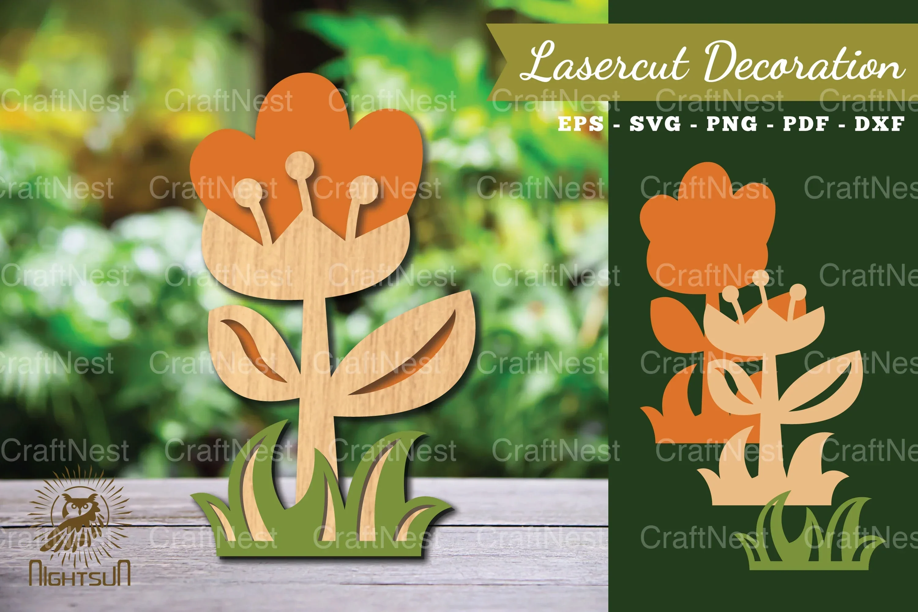 Flower Laser Cut Decoration Clipart Bundle