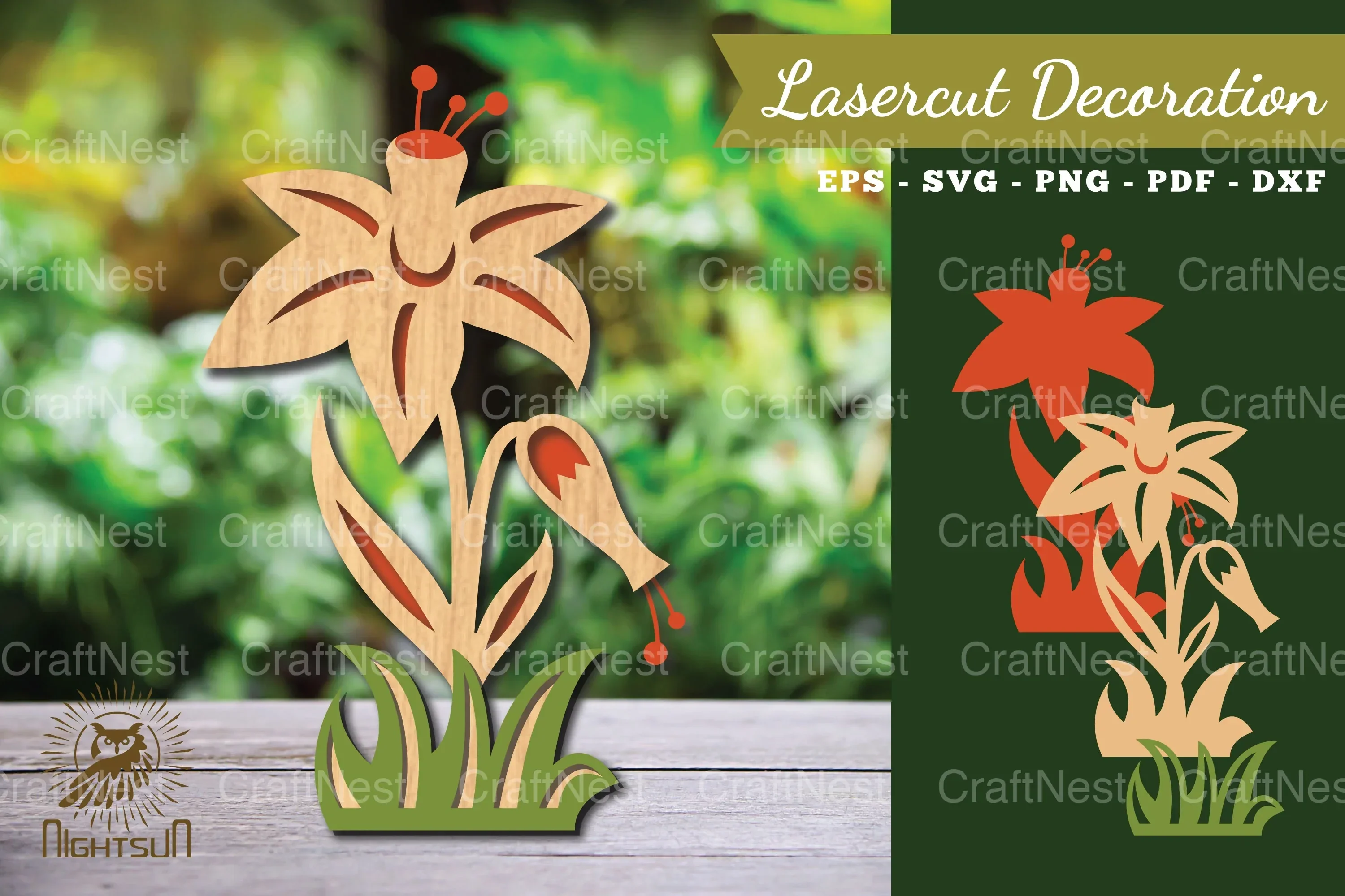 Flower Laser Cut Decoration Clipart Bundle