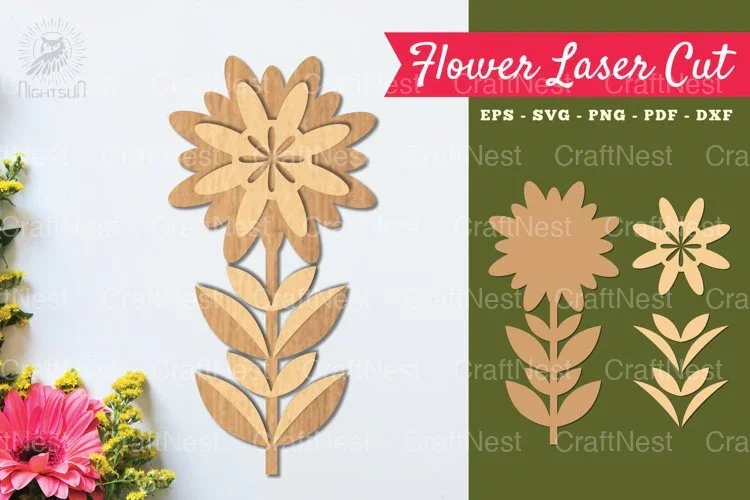 Flower Laser Cut Decoration Clipart Bundle