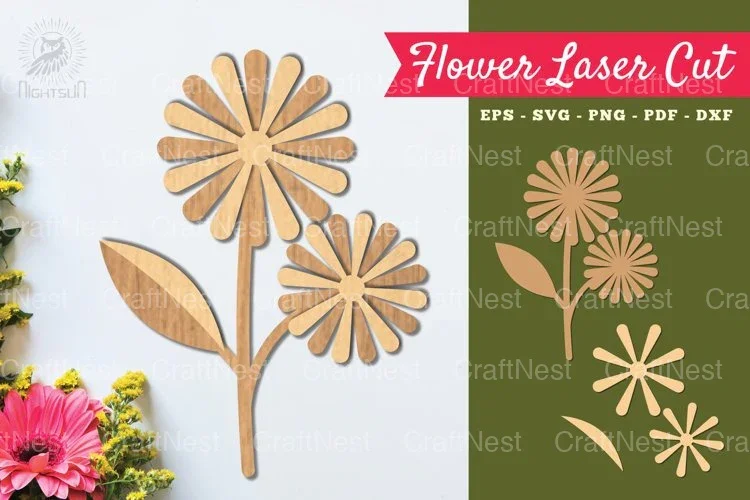 Flower Laser Cut Decoration Clipart Bundle
