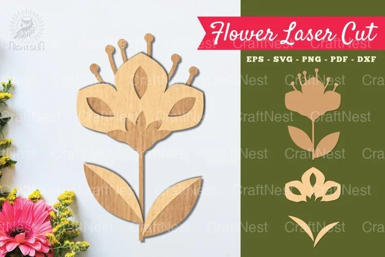 Flower Laser Cut Decoration SVG Bundle