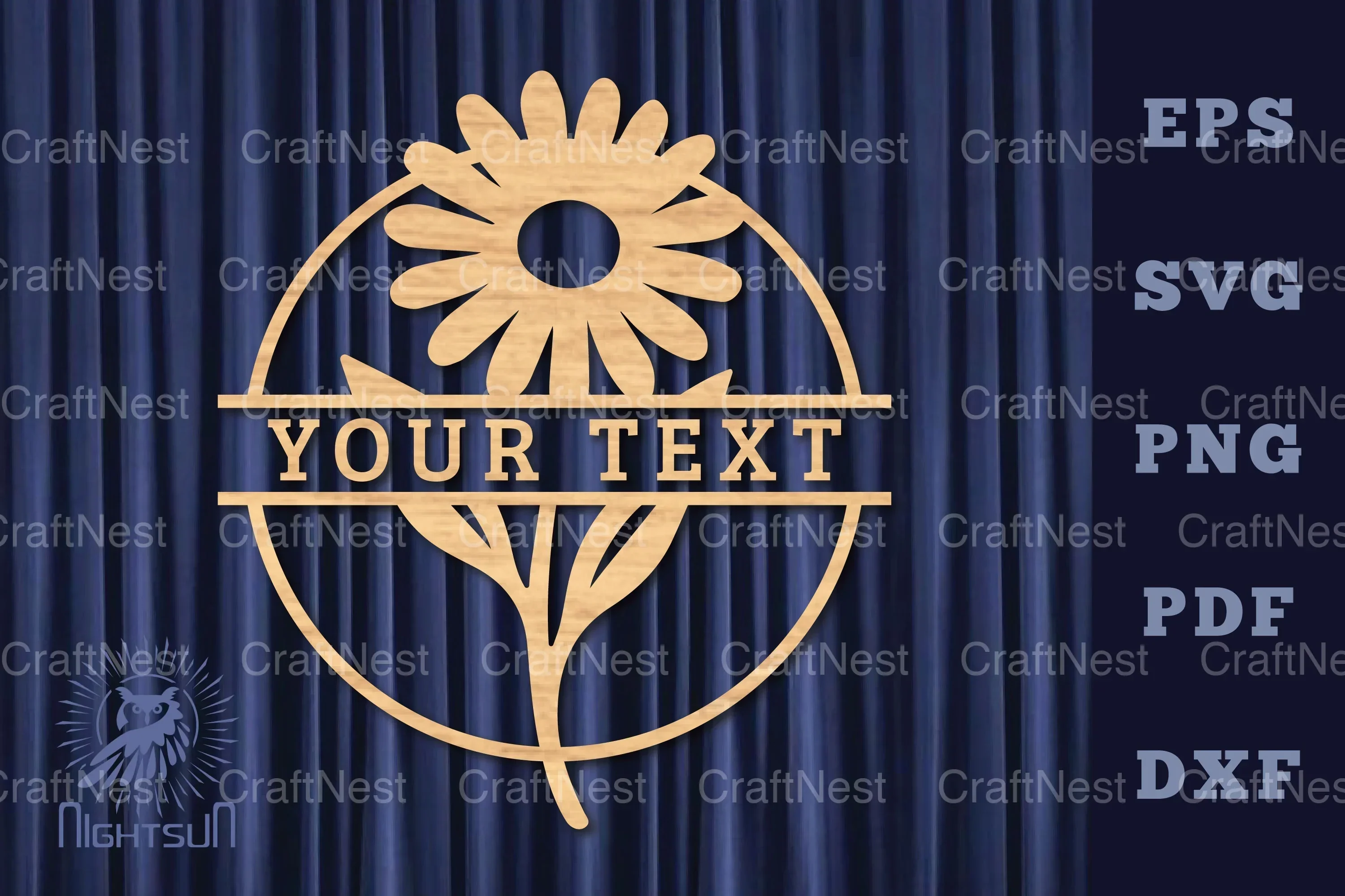 Flower Lasercut Split Monogram SVG Bundle