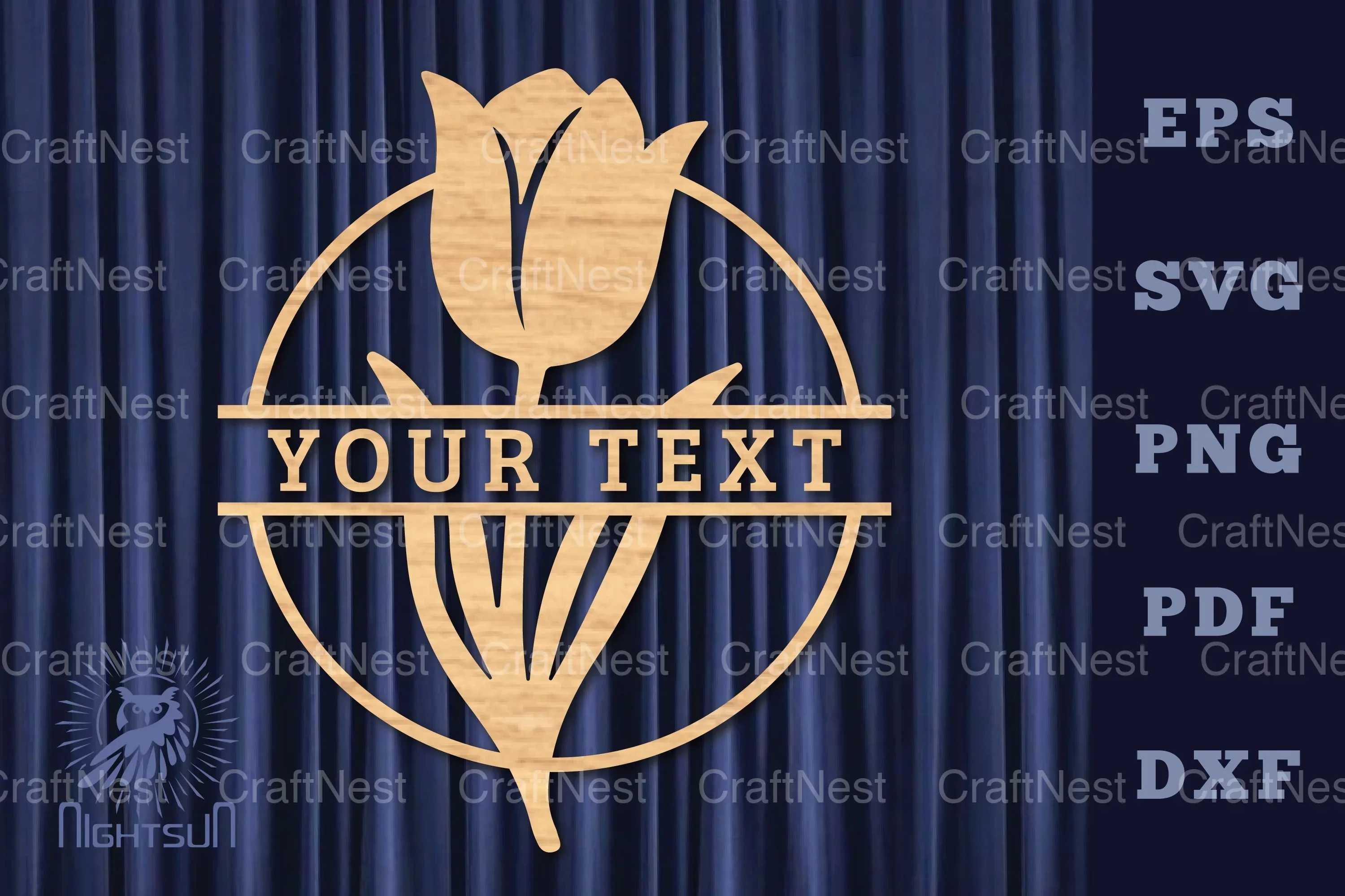 Flower Lasercut Split Monogram SVG Bundle