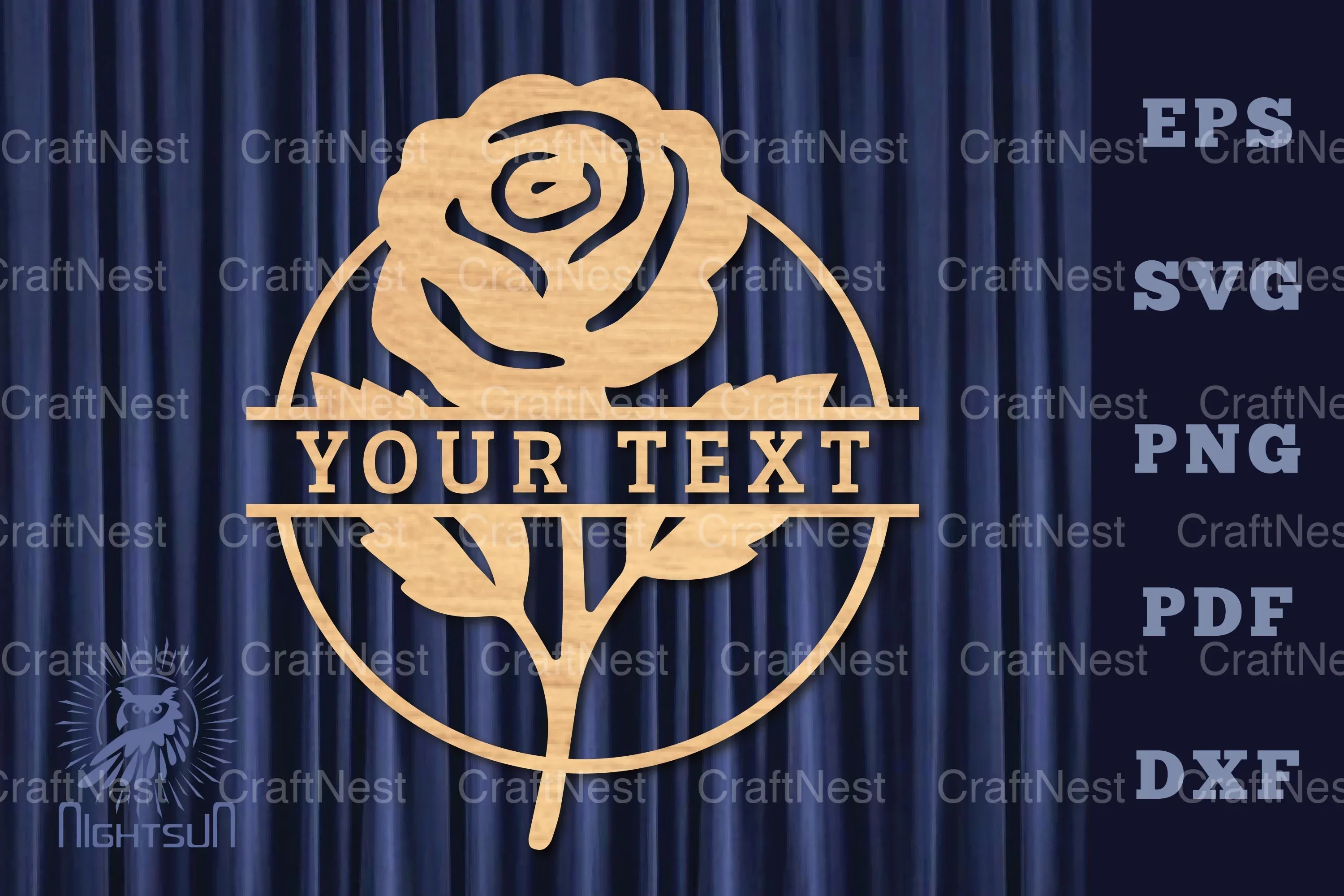 Flower Lasercut Split Monogram SVG Bundle