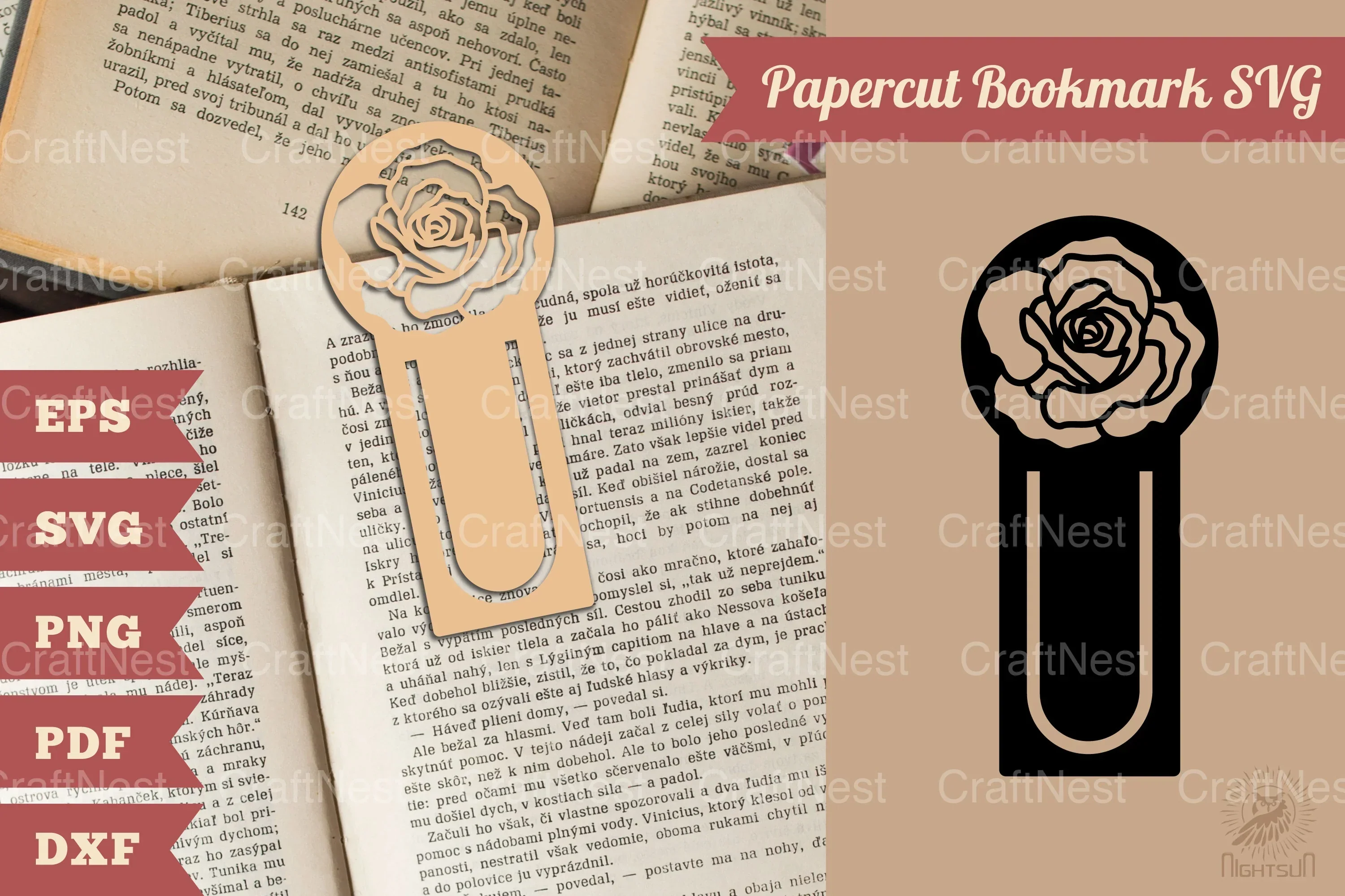 Flower Papercut Bookmark SVG Bundle