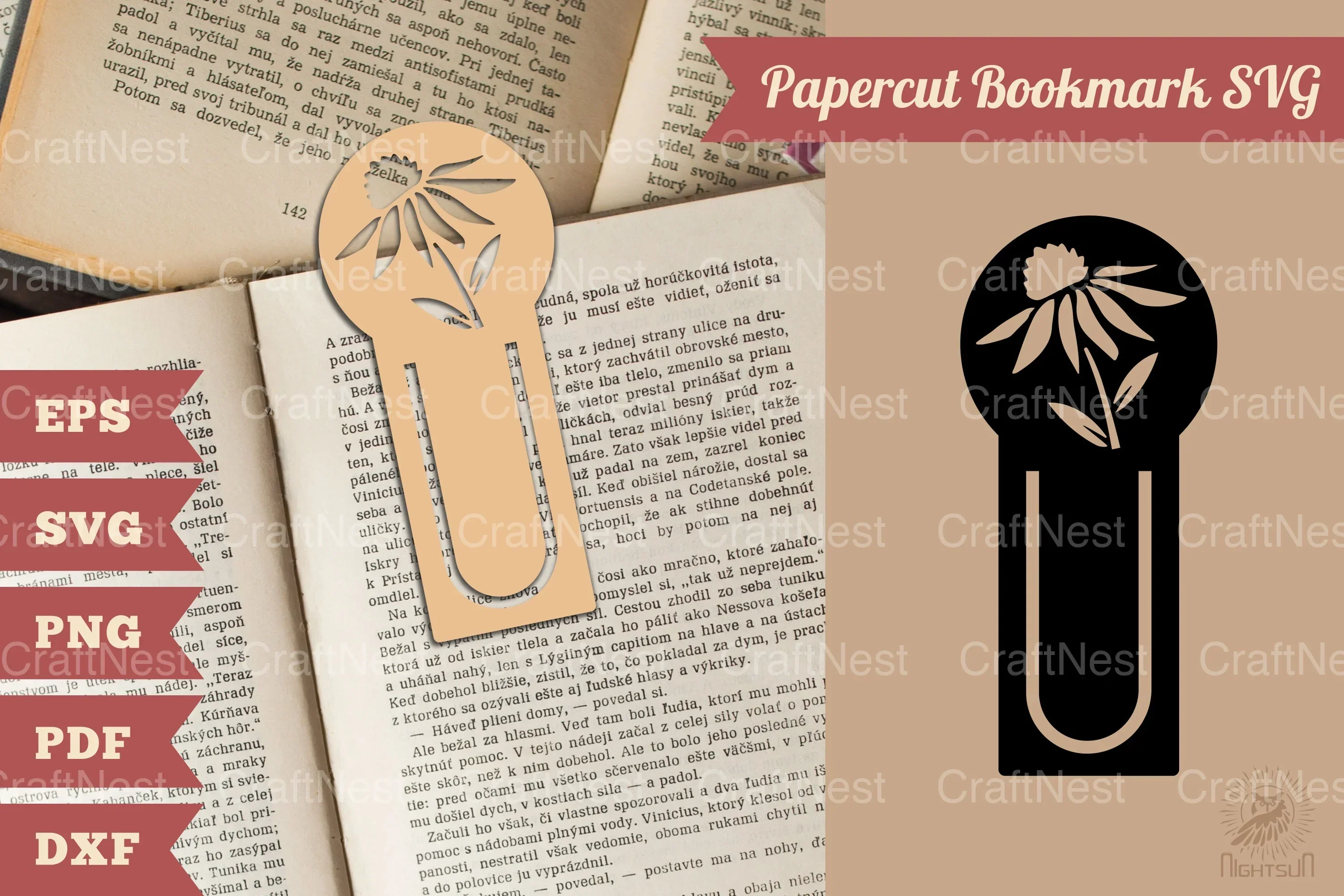 Flower Papercut Bookmark SVG Bundle