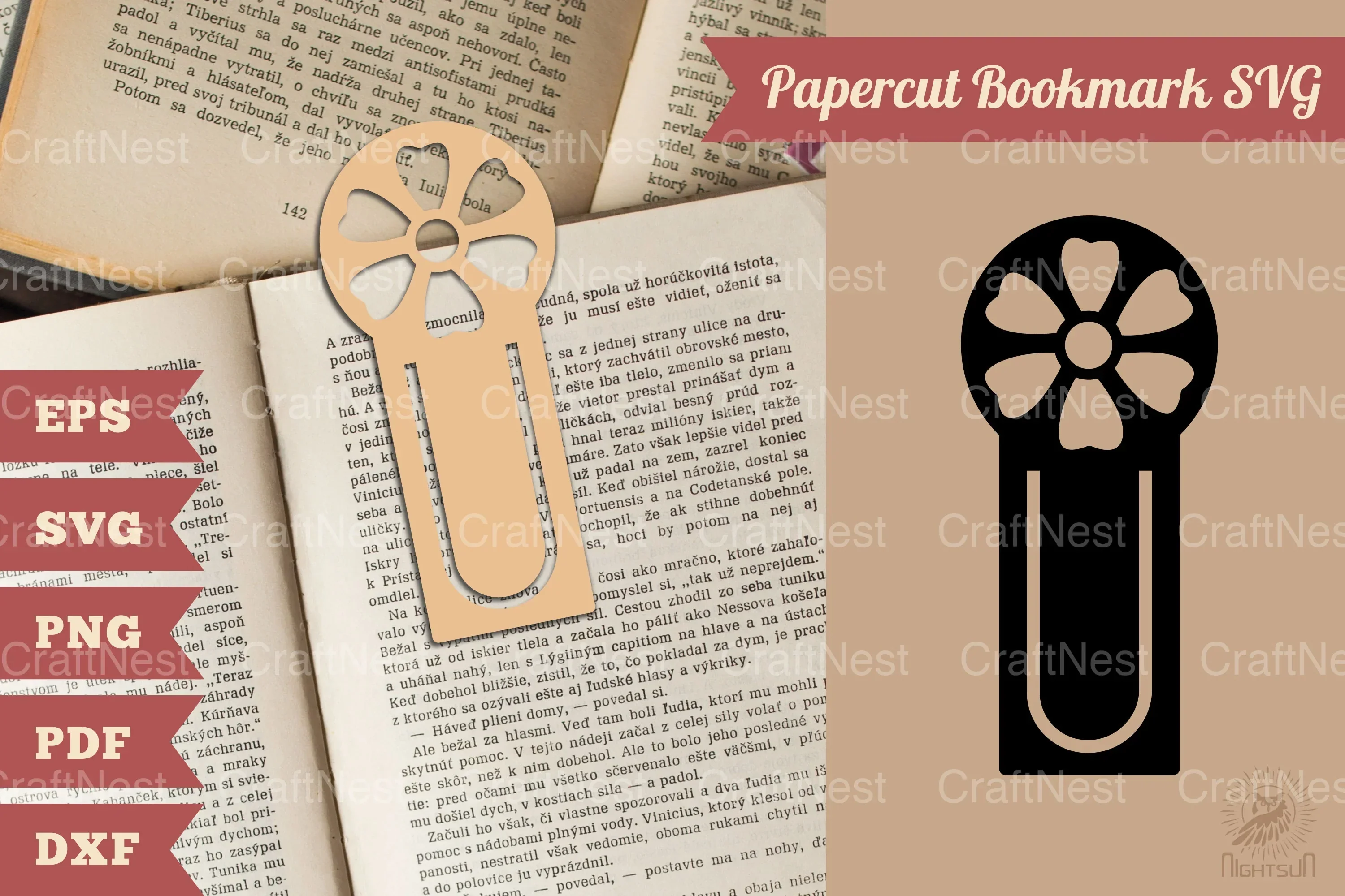 Flower Papercut Bookmark SVG Bundle